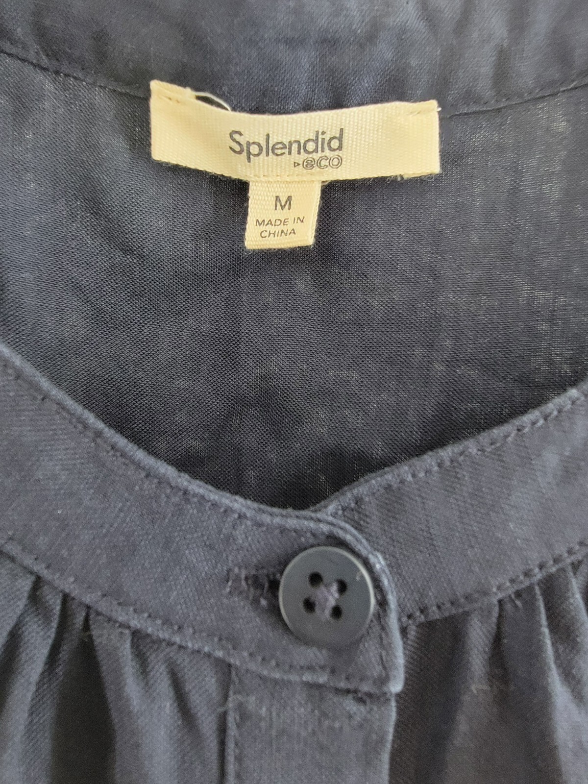 Splendid Colette Belted Jumpsuit Women's M Navy Round Neck Button Front Pull On - Picture 15 of 19