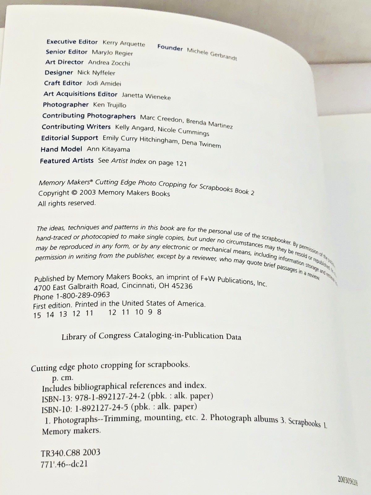 Cutting Edge Photo Cropping for Scrapbooks Book 2 100+ Ideas 2003 Vintage