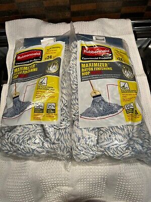 Rubbermaid Commercial products Maximizer #24 Rayon Finishing Mop Head Refill 2Pk