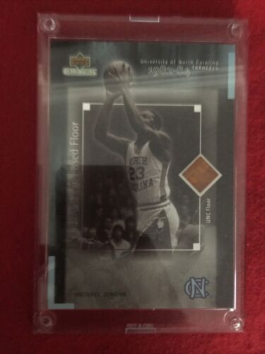Upper Deck - Michael Jordan UNC Game-Used Floor Card 1982 Upper Deck - Michael Jordan UNC Game-Used Floor Card 1982