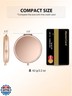 Getinbulk Compact Mirror Bulk, Set of 2 Double-Sided 1X/2X Magnifying Purse Pocket Makeup Mirrors(Round, Rose Gold)