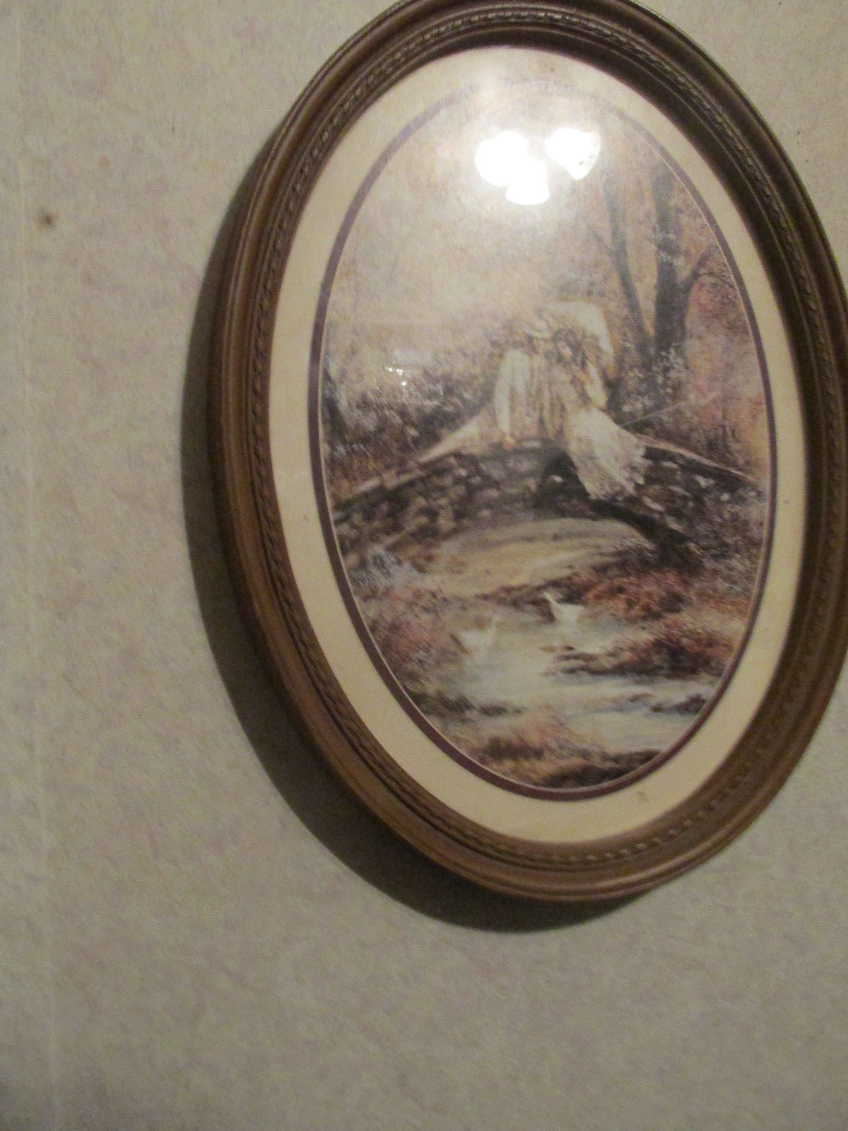 Home Interiors Oval '' Young Lovers'' Picture 17 x 13