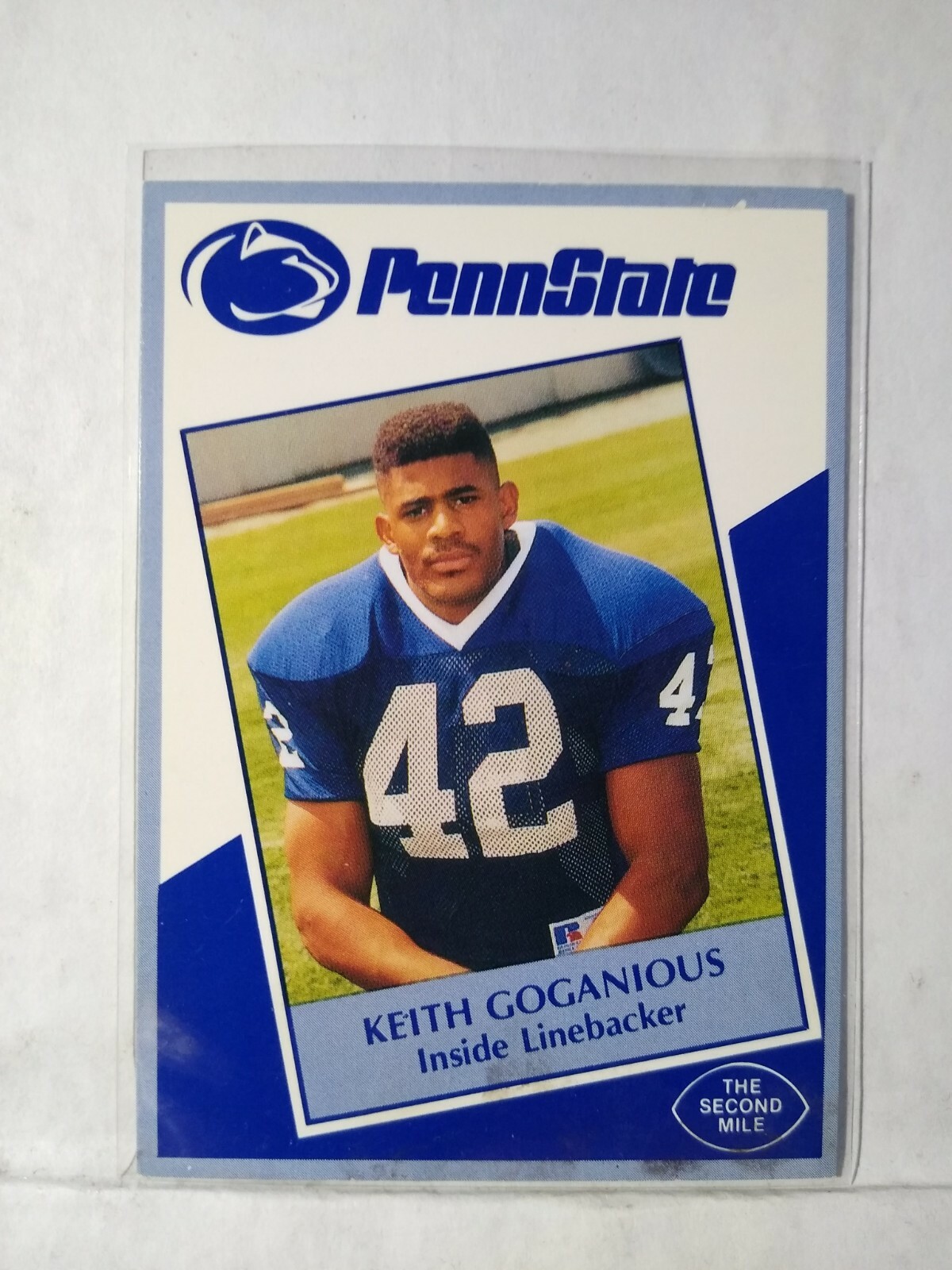 1991 KEITH GOGANIOUS #42 PENN STATE FOOTBALL THE SECOND MILE