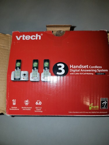 VTech DECT 6.0 Cordless Phone 3-Handset CS6529-3 FREE SHIPPING