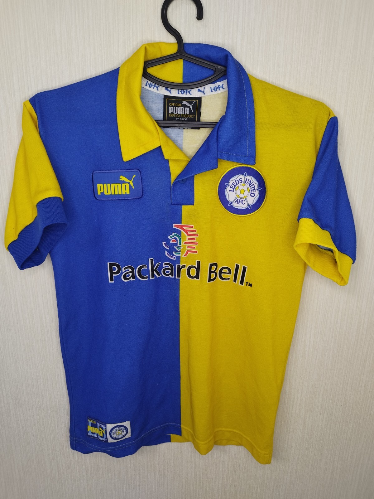 PUMA 1996-1999 LEEDS UNITED shirt △51 LEEDS UNITED 1996 1999 AWAY FOOTBALL SHIRT PUMA JERSEY SIZE