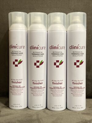 (4) PACK!  JOICO CLINICURE BOTANICAL THINNING HAIR FINISHING FINISHER SPRAY 9 OZ