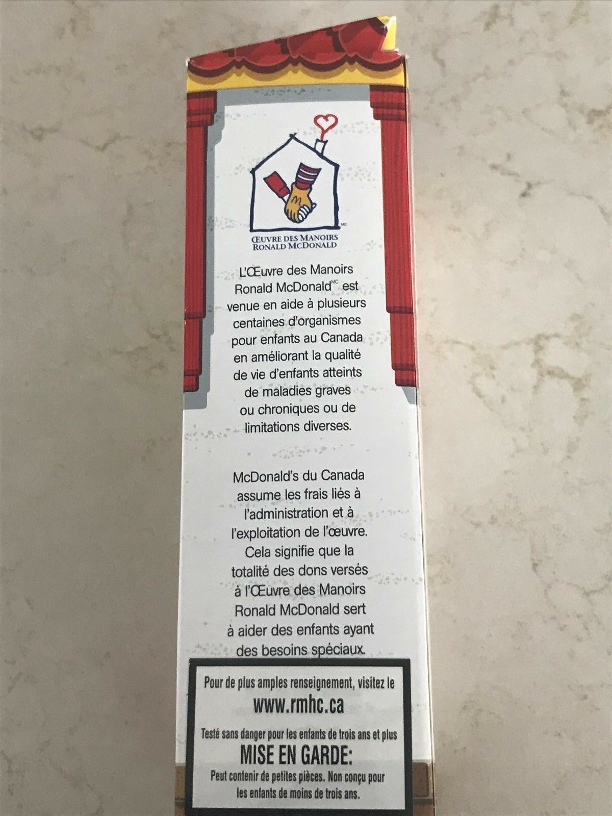 Ronald McDonald Finger Puppet 2003 “The House That Love Built”