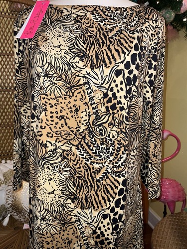 Pre-owned Lilly Pulitzer Seralina Maxi Dress Rattan Walk On The Wild Side Size Xl In Multicolor