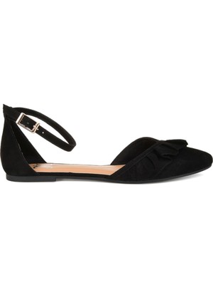 

JOURNEE COLLECTION Женские черные туфли на плоской подошве с пряжкой и острым носком Dorsay Lazae, Черный, LAZAE-FLAT