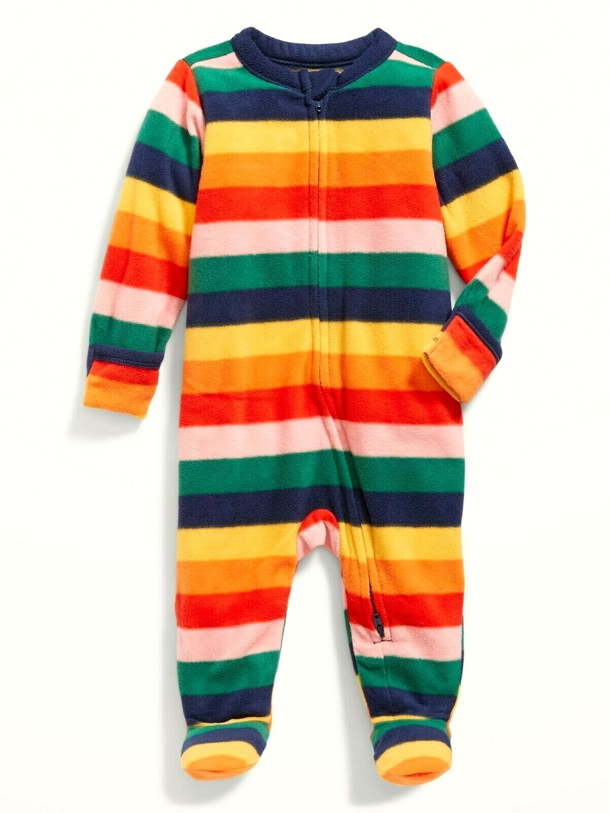 

OLD NAVY BABY BOY GIRL 1 ШТ. ПОЛОСАТОЕ ОДЕЯЛО НОГИ ФЛИСНАЯ ПИЖАМКА NB 0-9M, Многоцветный