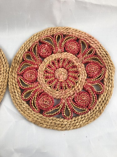 Trivet Woven Grass Natural Set of 2 6.5