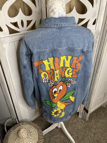 GRANDCANYON×Disney DUMBO STUDIUM JACKET New! Disney Vault 50th Orange Bird Distressed Oversize Denim