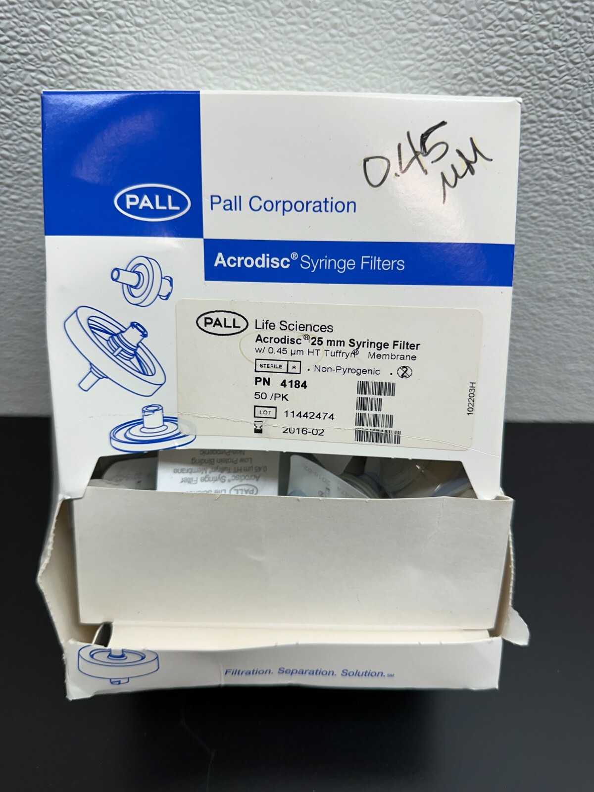 Pall Corporation PN 4184 Life Sciences Acrodisc 25mm Syringe Filter .45 um HT | eBay Pall Corporation PN 4184 Life Sciences Acrodisc 25mm Syringe Filter .45 um HT | eBay