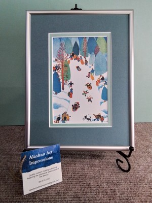 RIE MUNOZ Custom Framed & Matted Art Card ''EVERGREEN BOWL''