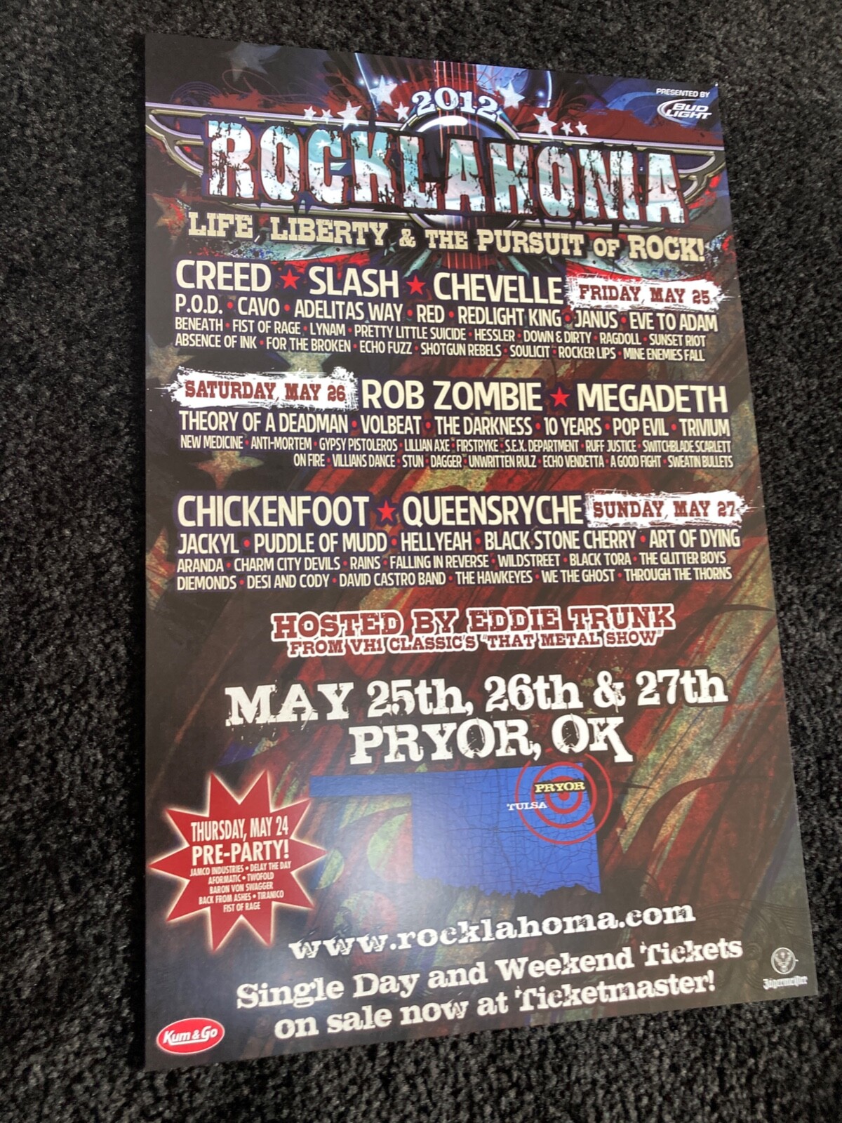Rocklahoma Festival Promo poster 2014 Avenged Sevenfold KORN