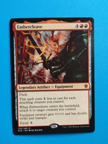 Embercleave 1x FOIL ELD MTG Throne of Eldraine Mythic MINT red artifact Embercleave 1x FOIL ELD MTG Throne of Eldraine Mythic MINT red artifact