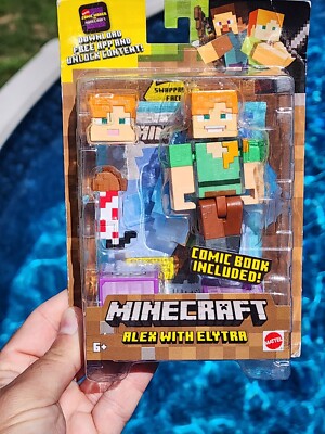 Minecraft Comic Maker ALEX w/ ELYTRA 3.25'' Action Figure GCC26 NEW! 2018