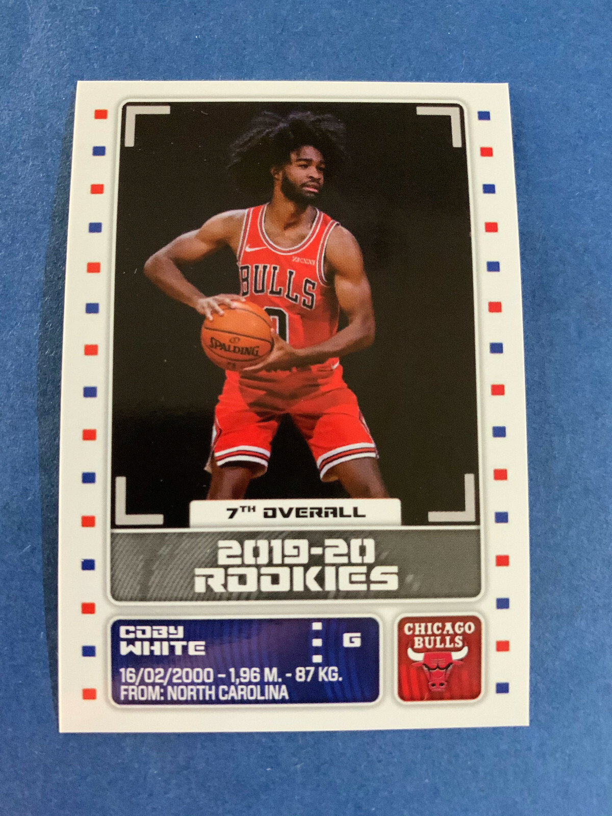 COBY WHITE ROOKIE STICKER PANINI 2019-20 CHICAGO BULLS #449