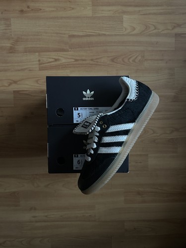 【Adidas x Wales Bonner】Pony Tonal Samba IE0580 Black White IE0580 Wales Bonner adidas Samba Pony Tonal Low Core Black