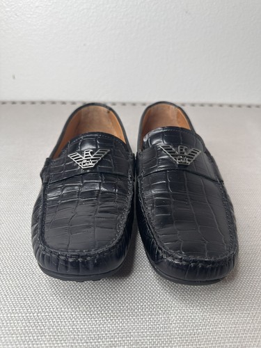 【関税込み】Giorgio Armani ブラック レザー ローファー Yahoo!オークション - GIORGIO ARMANI ローファー/-/BLK/レザー