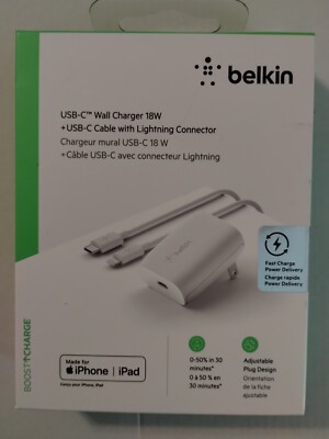C Port Charger USB-C Charger 18W w/ 4ft cable MFi-Certified
