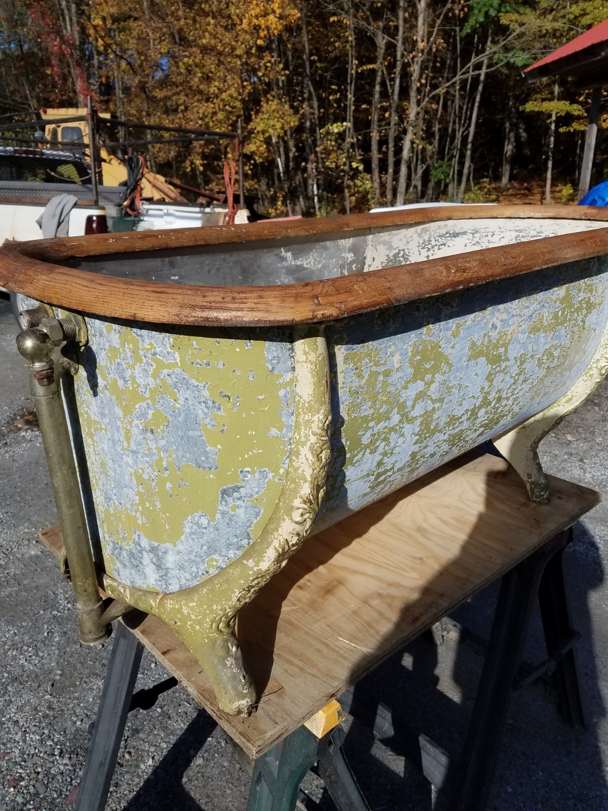 1800's Cowboy Wood & Galvanized Metal Bathtub (Local Pickup Only)