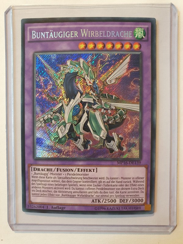 BuntÃ¤Ugiger Wirbeldrache Mp16-De139 Secret-Rare 1 Auflage Yu-Gi-Ohkarte Lp