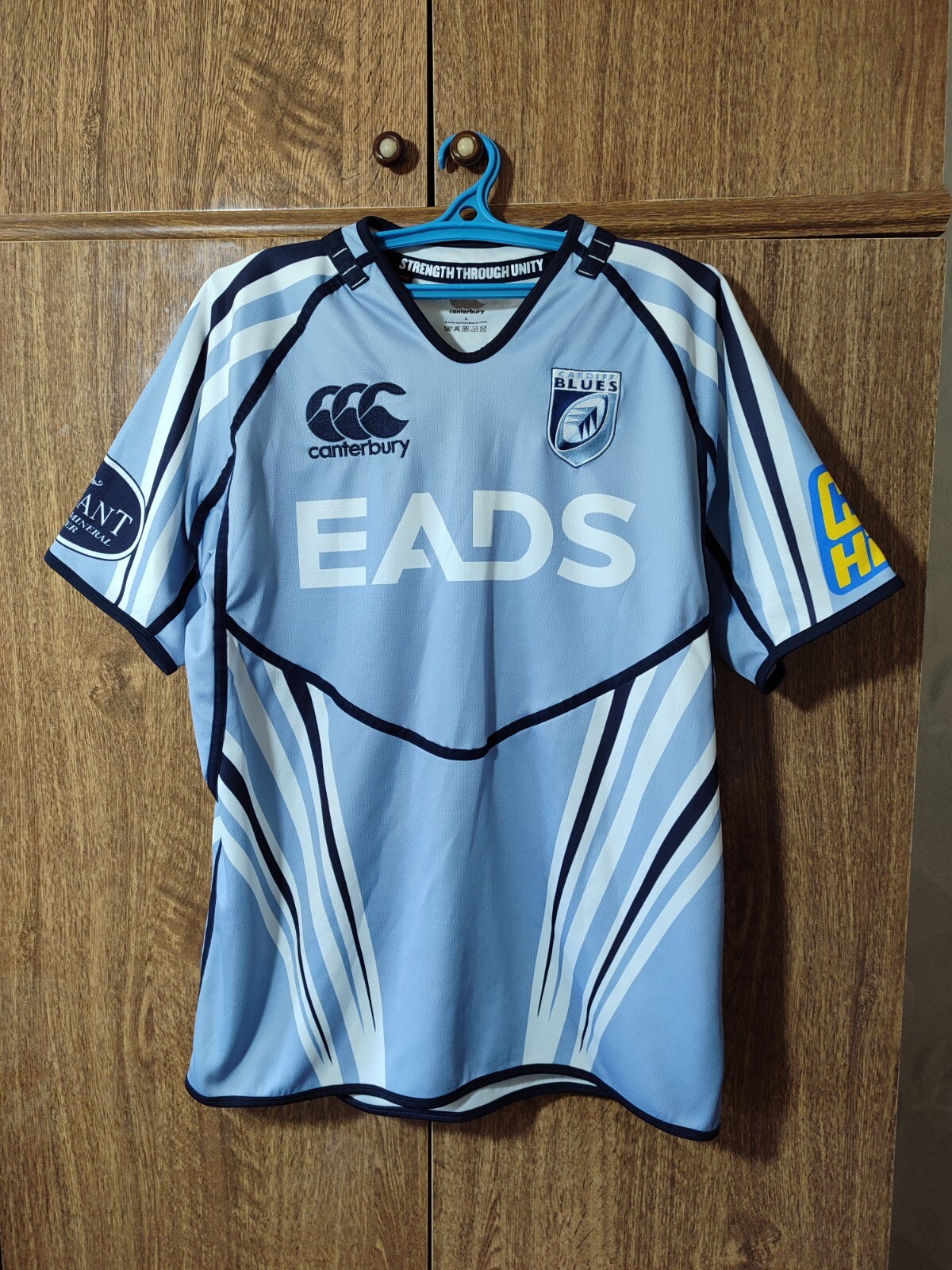 Cardiff Blues Canterbury Rugby Shirt Home 2011/2012 Jersey Men