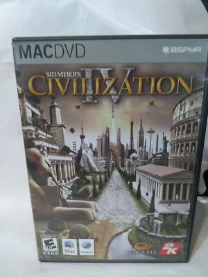 Sid Meier s Civilization IV 2006 Mac DVD Game Manual, case, poster 