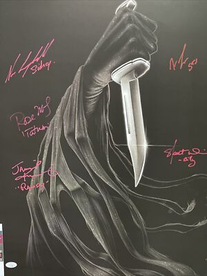 Scream Matt Ryan Tobin Print Poster Ghost face Horrorhound RARE Cast Signed JSA