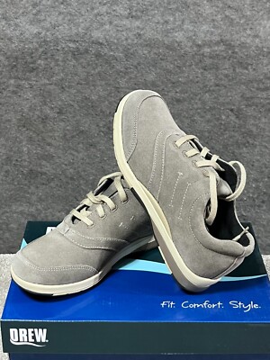 Drew Shoes Womens Size 7.5 M Columbia Sneakers 10829 9T Suede Lace Up Gray