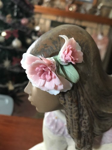 Large Lladro Gres Figurine SPRING INSPIRATION 2374 Lady Flowers 18” Tall