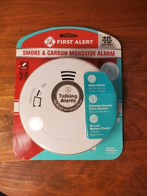 NEW First Alert 2 in1 Smoke & Carbon Monoxide Talking Alarm 10 Yr. Life PRC710V