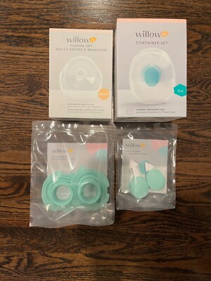 Willow Go NEW Accessories - Flanges, Container Set, Diaphragms & Duckbills