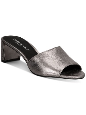 

KENNETH COLE NEW YORK Женские серые кожаные туфли Nash Core с открытой спиной 8,5 м, Серый, KLU8010MB
