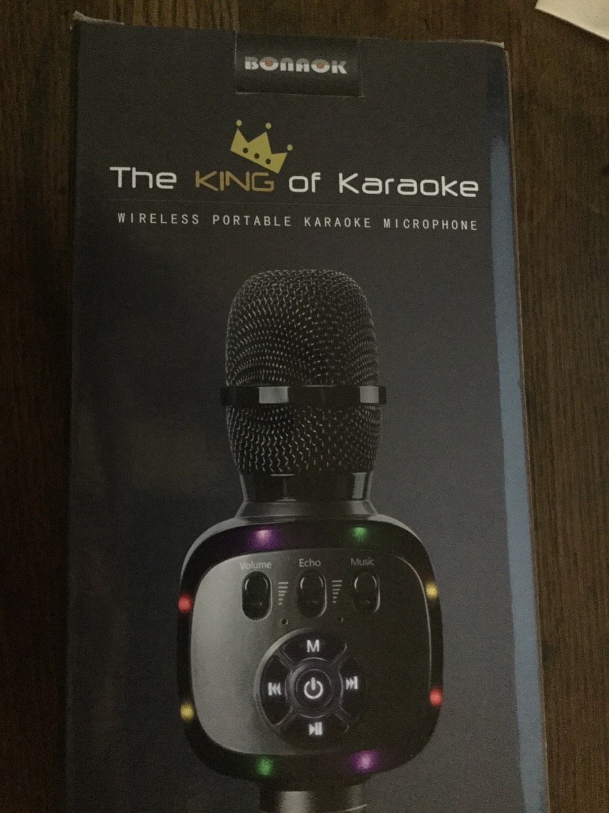 BONAOK Upgraded Wireless Bluetooth Karaoke Microphone with Dual Sing, LED Lights