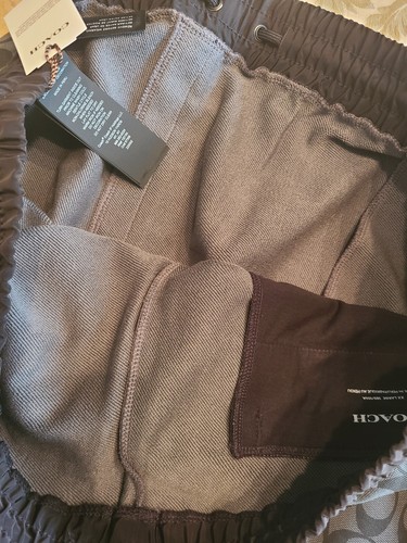 Pre-owned Coach Mens Shorts Limited Edition 2xl Authentic Logo Signature Black