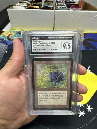 CGC 9.5 Mint + Alpha Black Lotus Magic The Gathering 1993 CGC 9.5 Mint + Alpha Black Lotus Magic The Gathering 1993