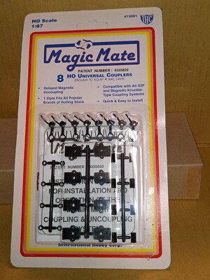 MAGIC MATE HO UNIVERSAL COUPLERS, 8 PER PACK BY IHC NEW # 19001 DOES 4 CARS