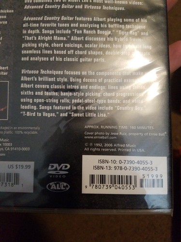ALBERT LEE - COUNTRY BOY GUITAR LESSON sealed new DVD alfreds artist series LOOK