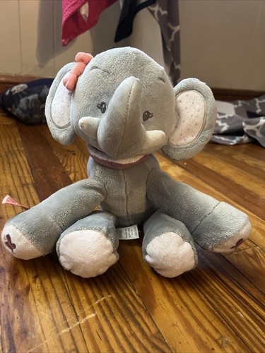 Nattou Adele Gray Elephant Butterfly Feet Polka Dot Stuffed 
