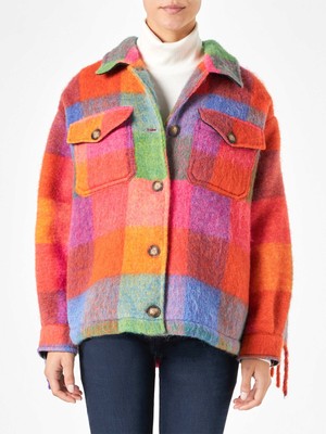 Pre-owned Saint Barth Mc2  Woman Overshirt With Fringes In Multicolor