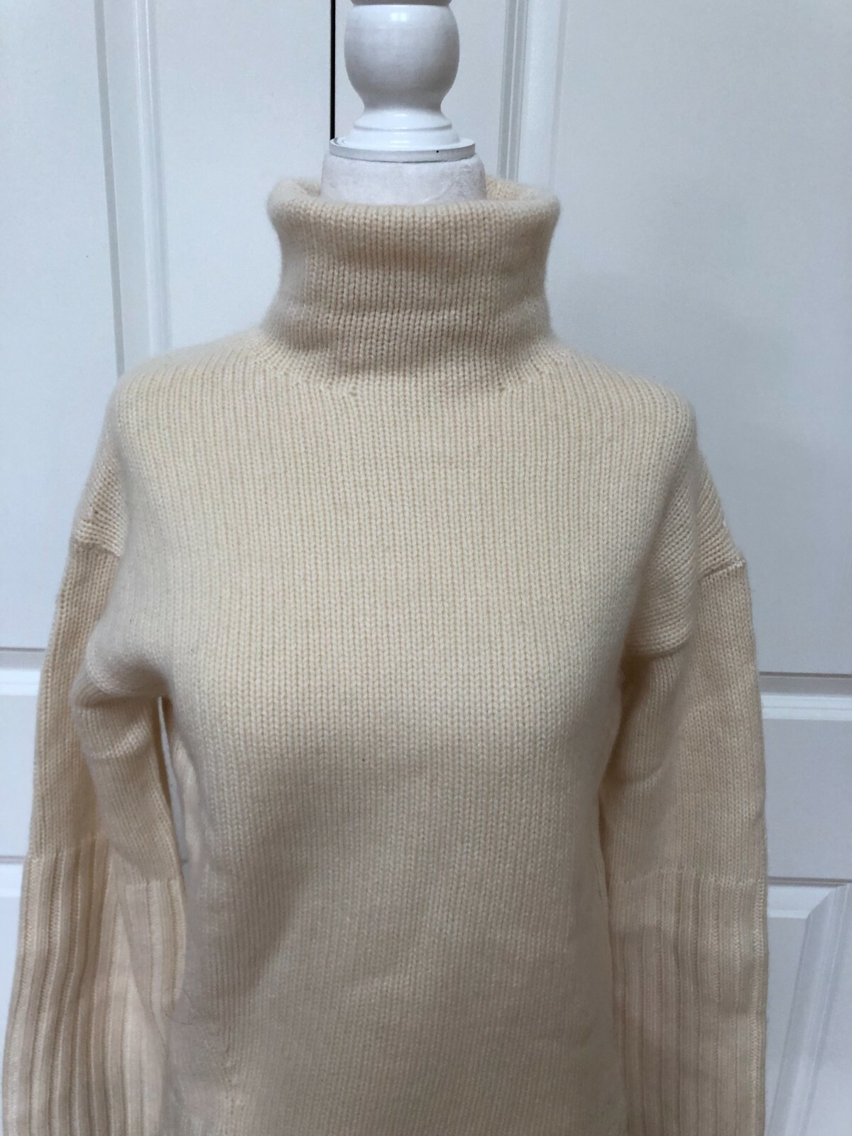 Pre-owned Allsaints Brand Cashmere Turtleneck Sweater From All Saints Chalk White Size S