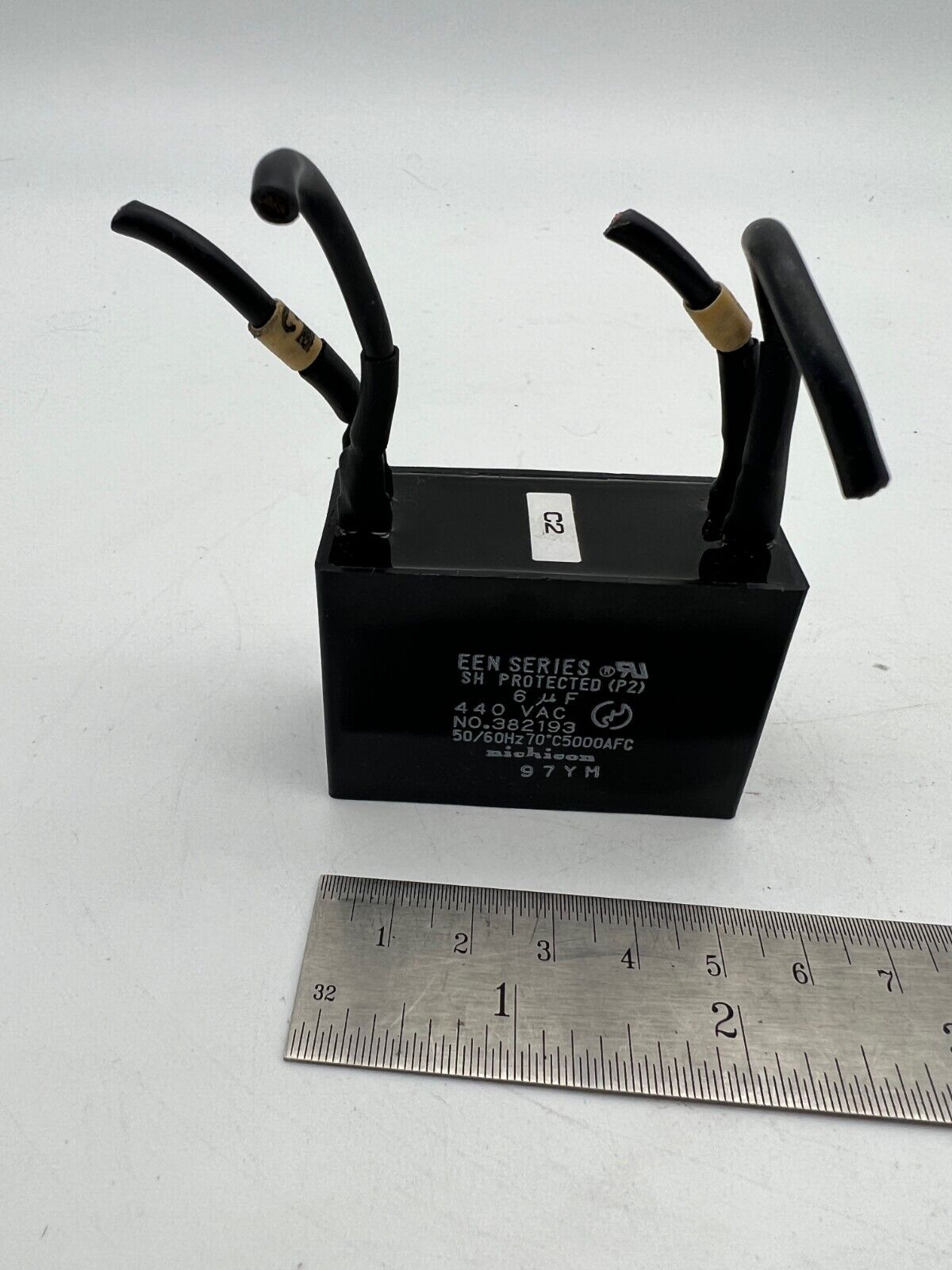 Lot 2 NICHICON No. 382193 440VAC Motor Start Capacitor 97YN Lot 2 NICHICON No. 382193 440VAC Motor Start Capacitor 97YN