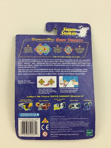 Body Targets Super Soaker Tag Clip-on 16-Pack Larami Toy Hasbro 2003 New