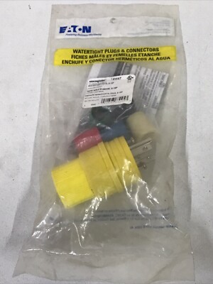 *SEALED* Eaton Arrow Hart 14W47 Watertight Plug 5-15P 15A 125V 2P 3W