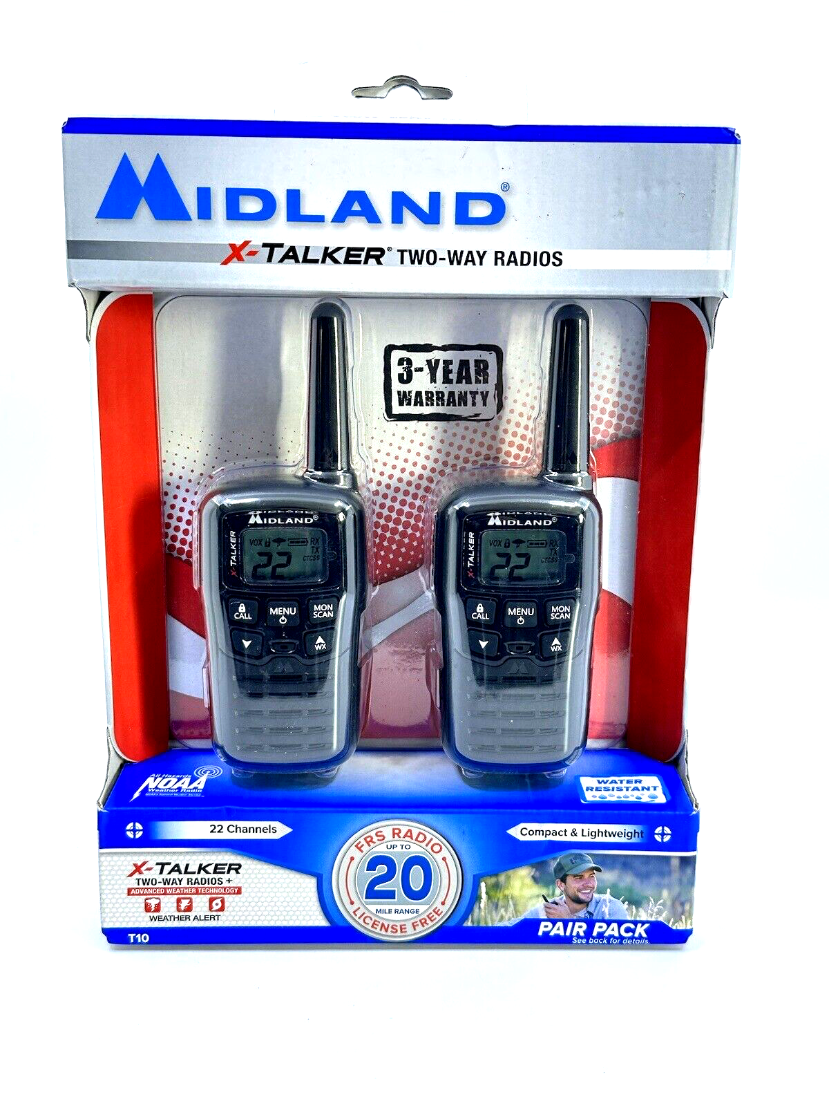 Midland X-Talker Two Way Radios -Up To 20 Mile Range with 22