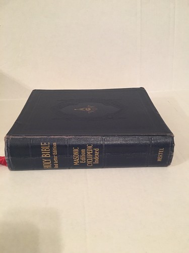 1951 Masonic Edition FULL Size Red Letter Edition Holy Bible HERTEL No Writing
