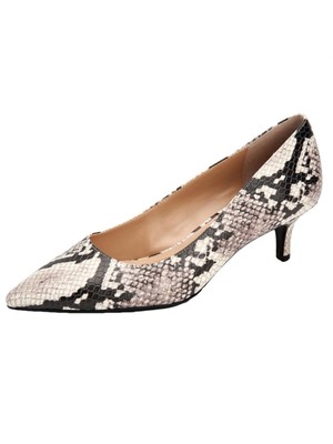 

ALFANI Женские черные туфли на подкладке из кожи змеиной кожи Marshaa Kitten Heel Slip On Heel, Черный, 10003230800