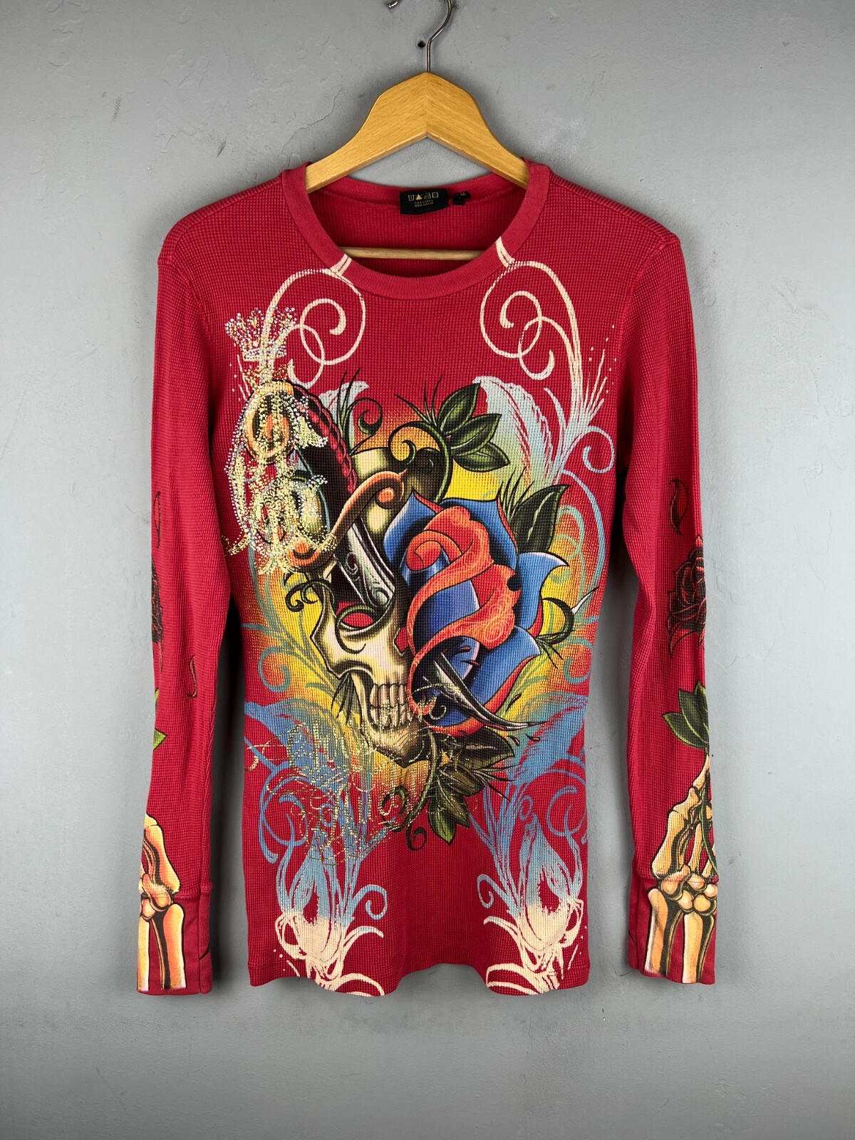 SS‼️ Ed Hardy✖️Christian audier Ed Hardy By Christian Audigier Mint Green XL LS Casual Shirt
